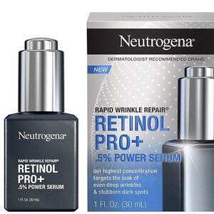 NEW Neutrogena Rapid Wrinkle Repair Retinol Pro+ .5% Power Serum Anti-Aging Skin